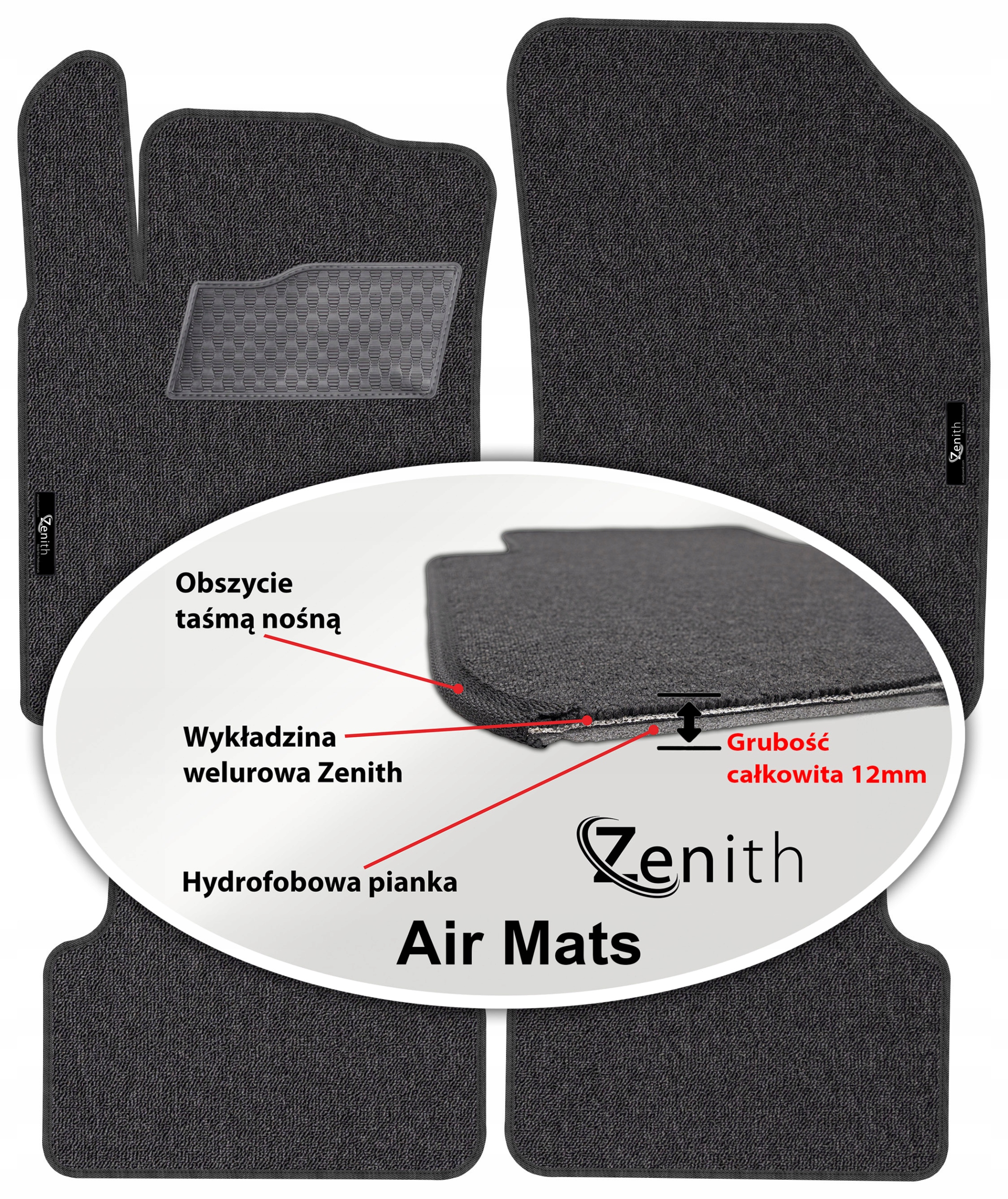 Peugeot 208 II 2019 Velurové koberce do auta Zenith Air Mats