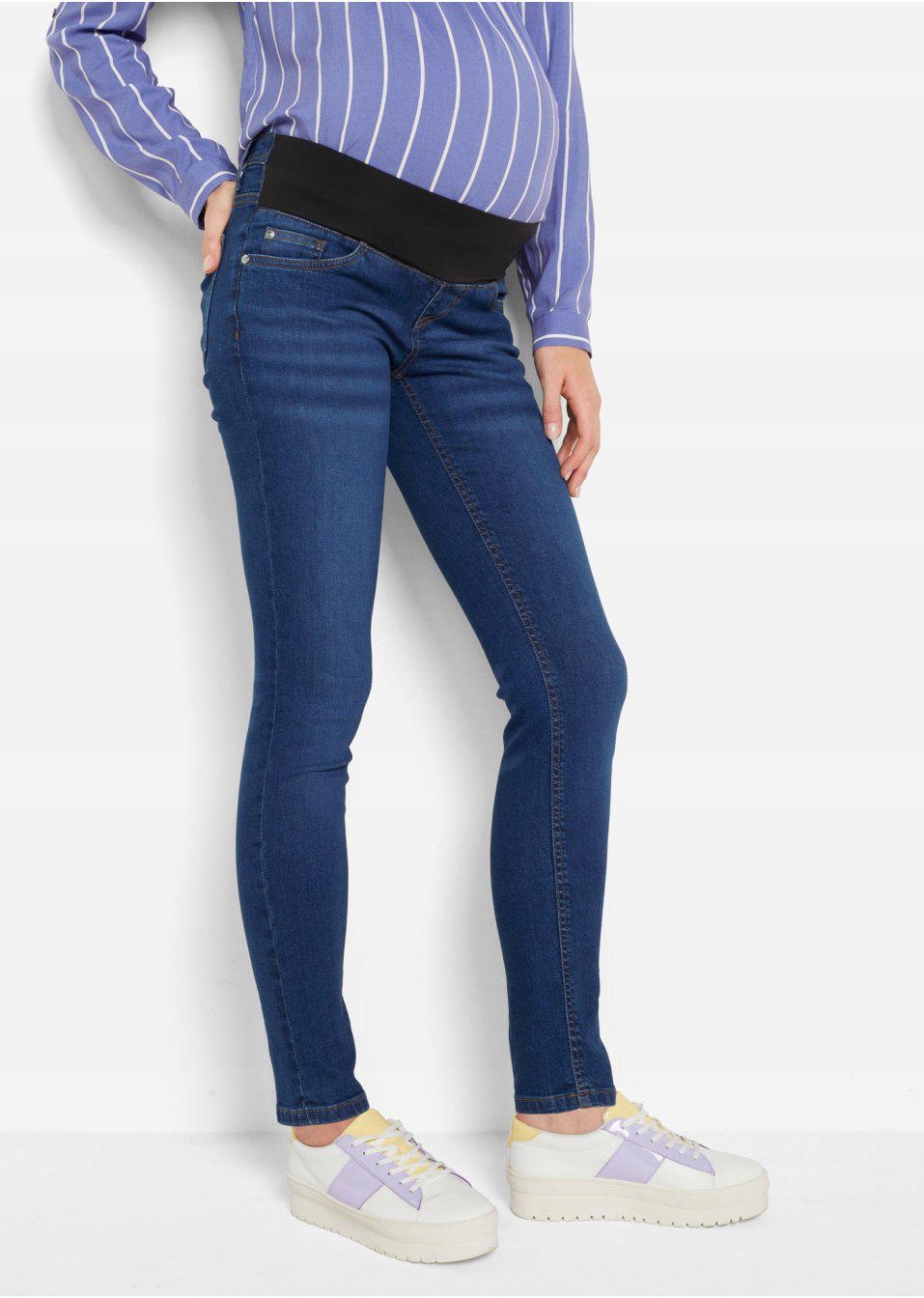 SPODNIE JEANSOWE CIEMNONIEBIESKIE Bonprix S30 40 Rozmiar 40