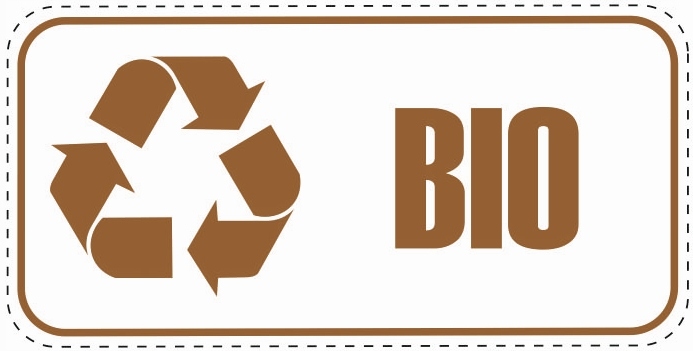 

Naklejka na kosz segregacja śmieci 9X18cm Bio L