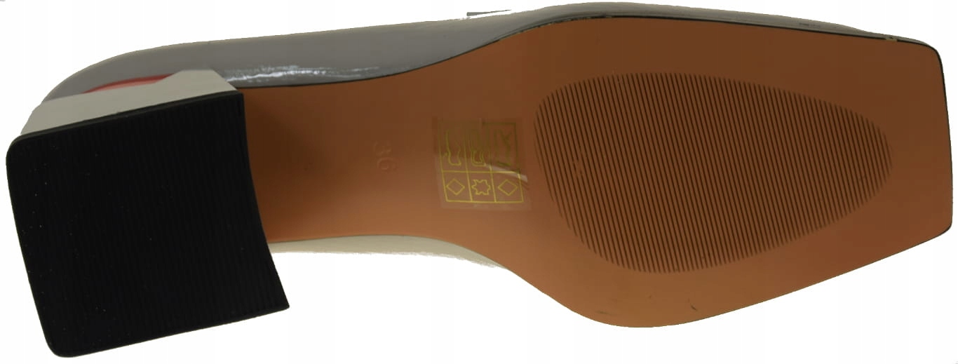 ELEGANCKIE PÓŁBUTY S.BARSKI MR38-905 SZARE WYGODA & STYL HIT SEZONU R.36 Kolor szary