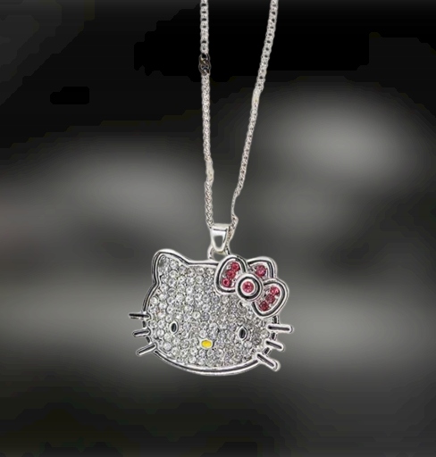 Naszyjnik Hello Kitty Fairy Goth Cyrkonie Y2K Długość całkowita 50 cm