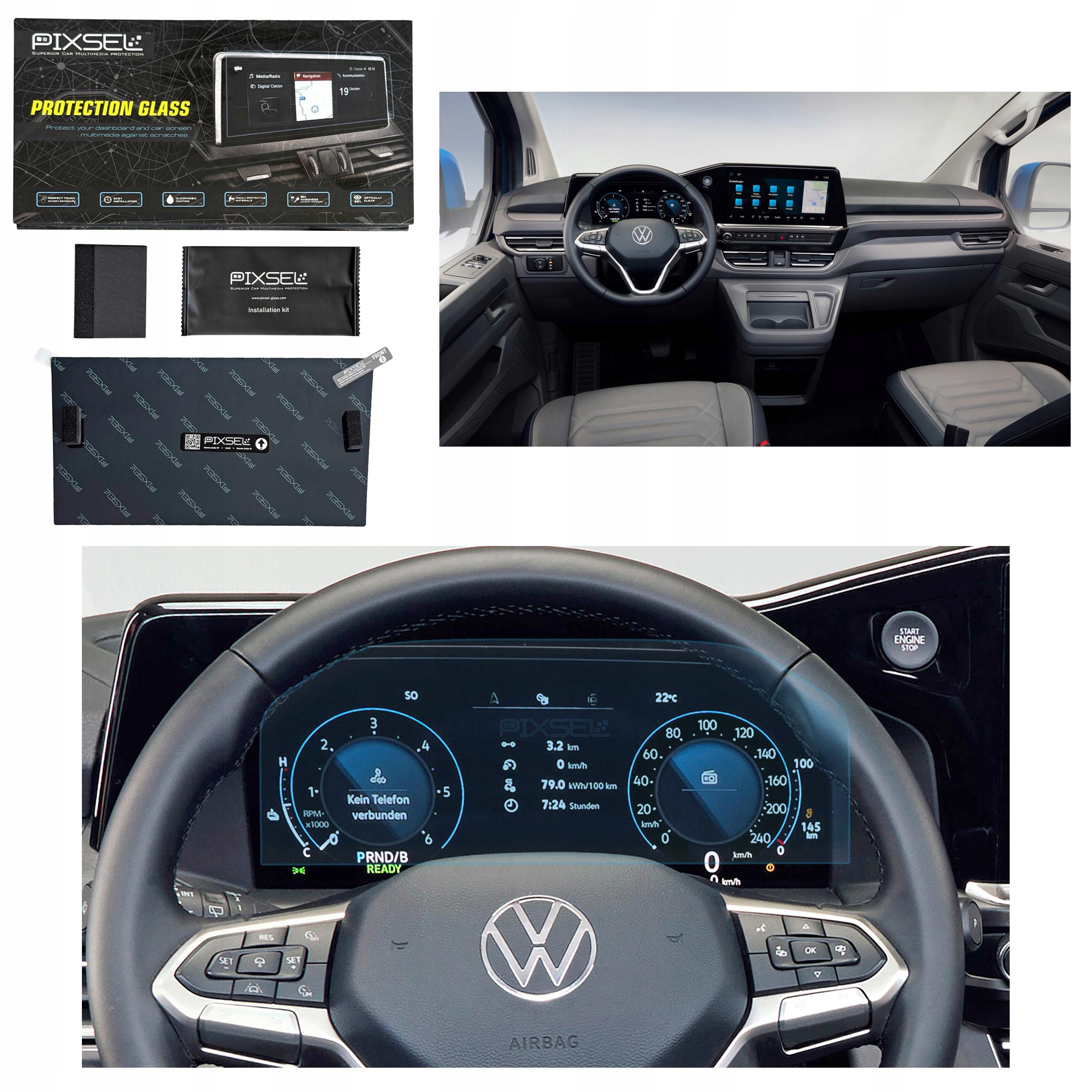 Antyodciskowe Matowe Szkło Ochronne Volkswagen CARAVELLE-12.3“ 2025-