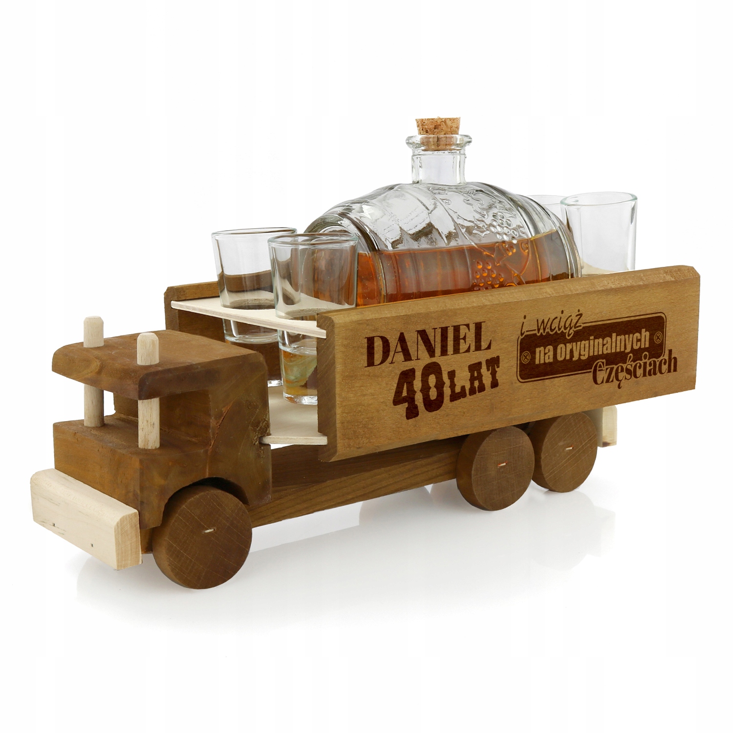 

Karafka auto Kieliszki Grawer urodziny 40