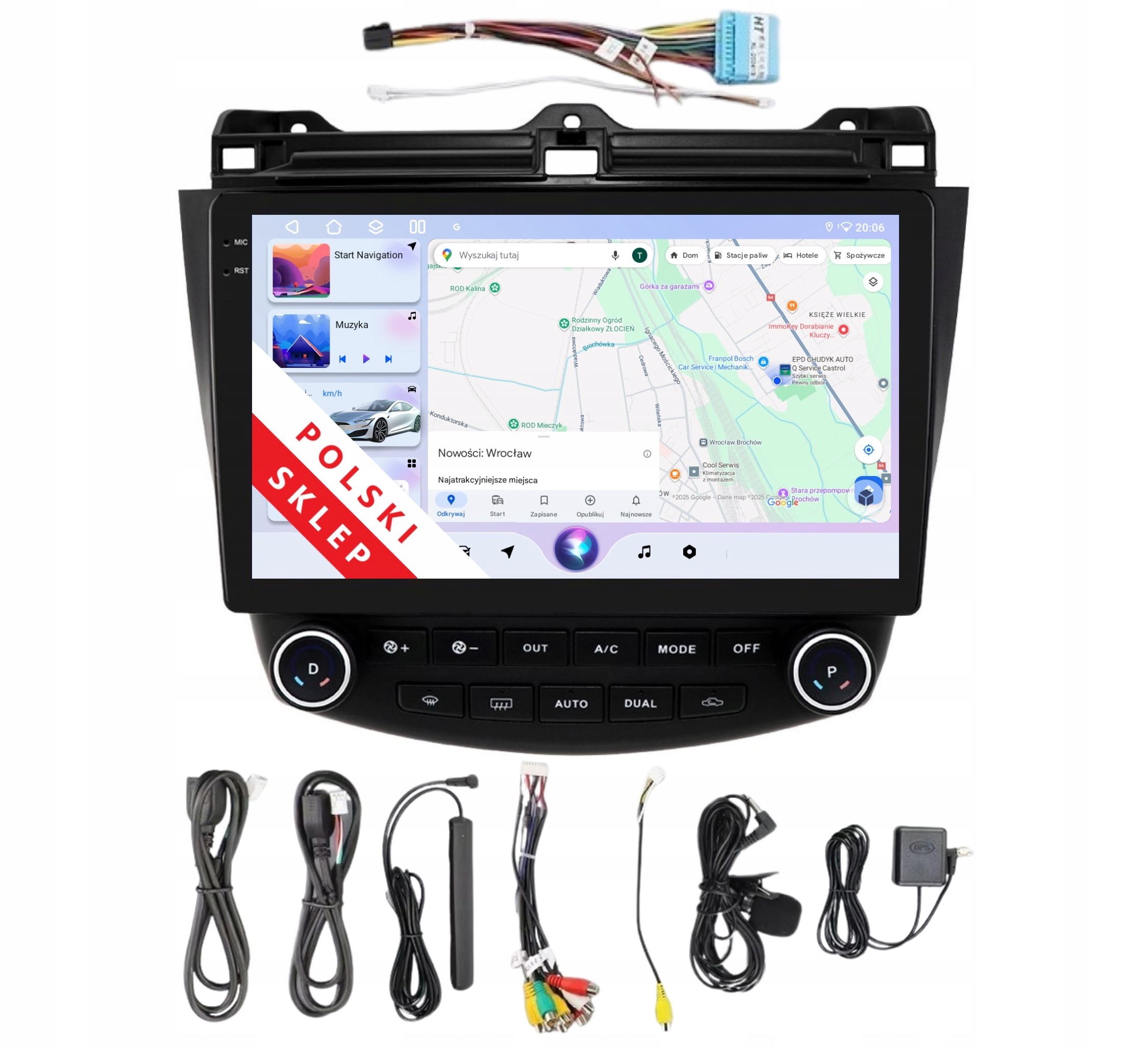 Rádio 2DIN Navigácia Android Honda Accord 7 VII 4/64 Gb Dsp Carplay Lte