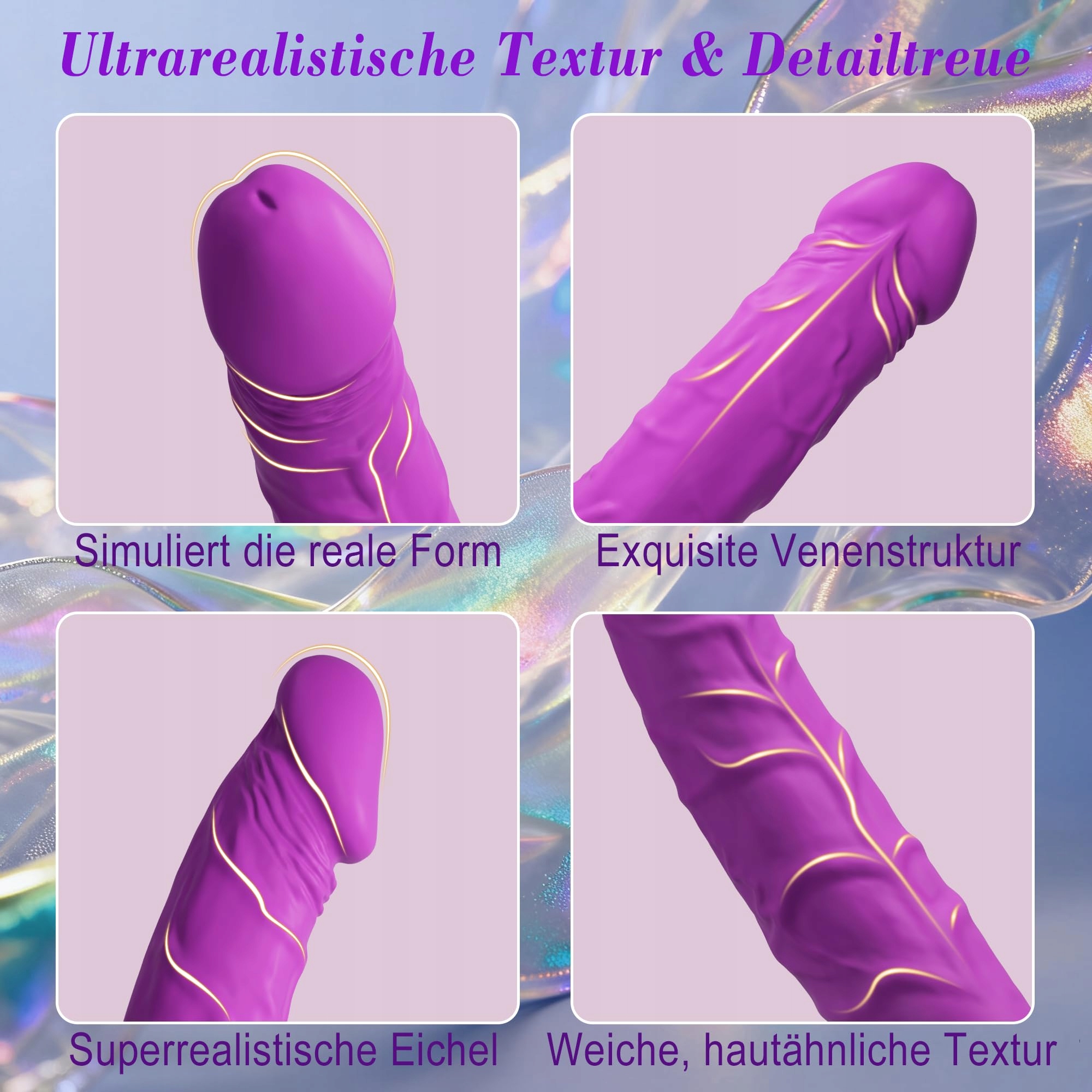 VIBRATION Zestaw Wibratorów Dla Kobiet 10 Trybów Wibracji Dildo Analne — miniatura 3