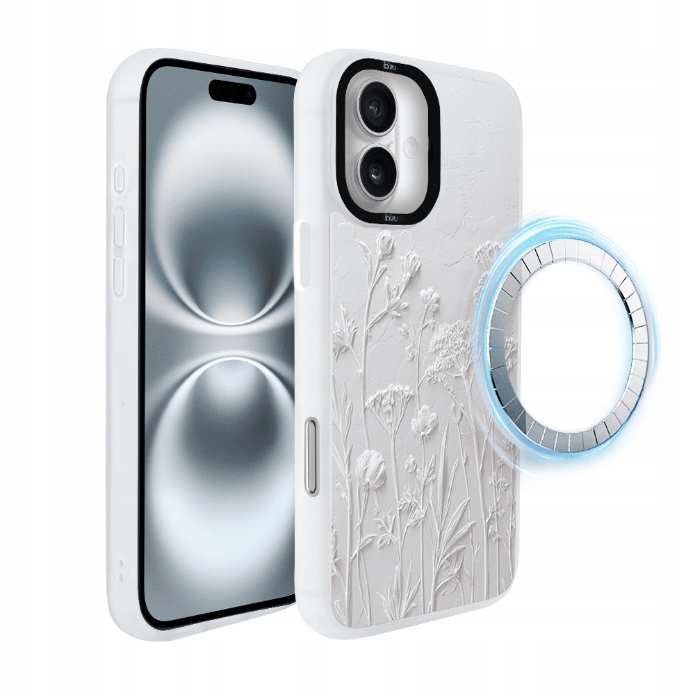 Pouzdro pro iPhone 16 Ibizu DropGuard Matt s MagSafe, sušené polní květy