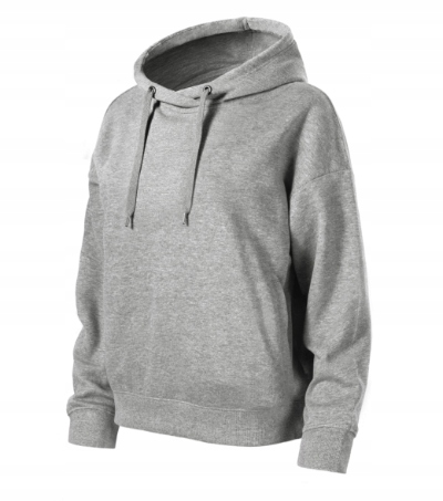 Mikina s kapucí hoodie šedý melír terry bavlna Moon 421 M