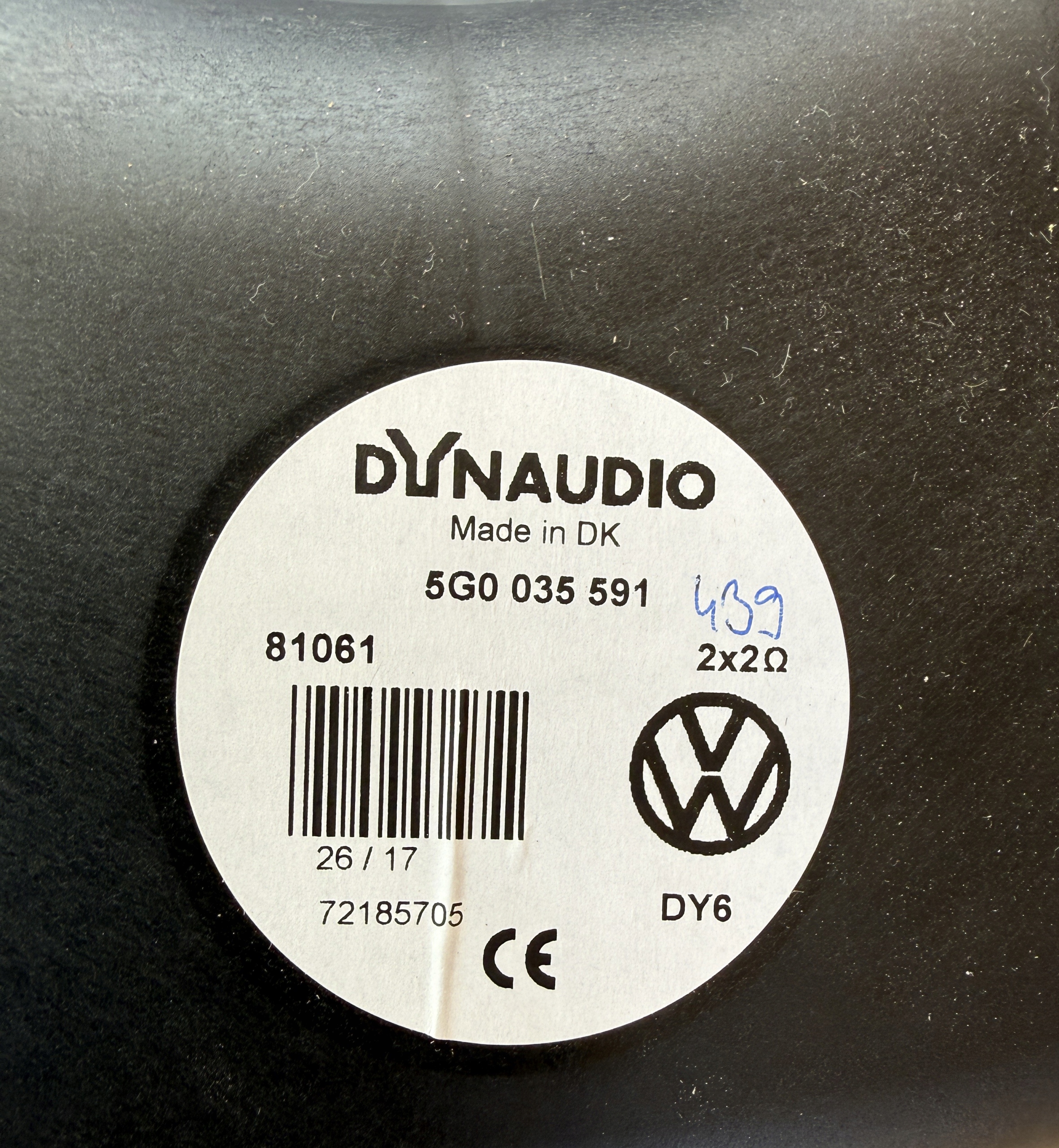 SUBWOOFER DYNAUDIO 5G0035591 VW GOLF VII Original neu