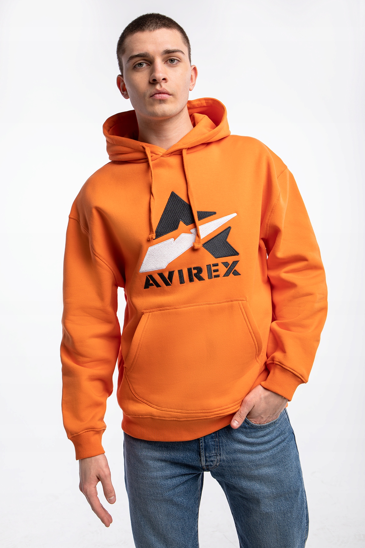Pánská mikina s kapucí Avirex Barksdale Oh Hoody V1A00001-704 XXL