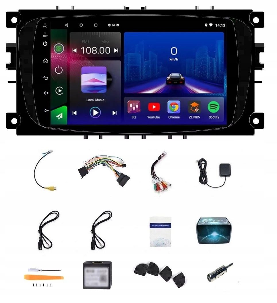 RADIO GPS ANDROID CARPLAY FORD FOCUS MONDEO SMAX EAN (GTIN) 5904316117320