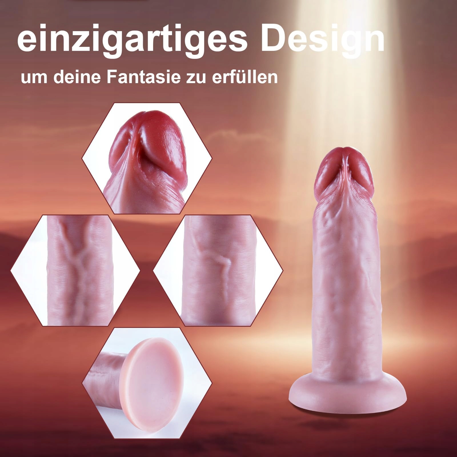 AMAZONAS Realistyczny Dildo Silikonowy 13 cm Do Stymulacji G Punktu i Anusa — miniatura 2