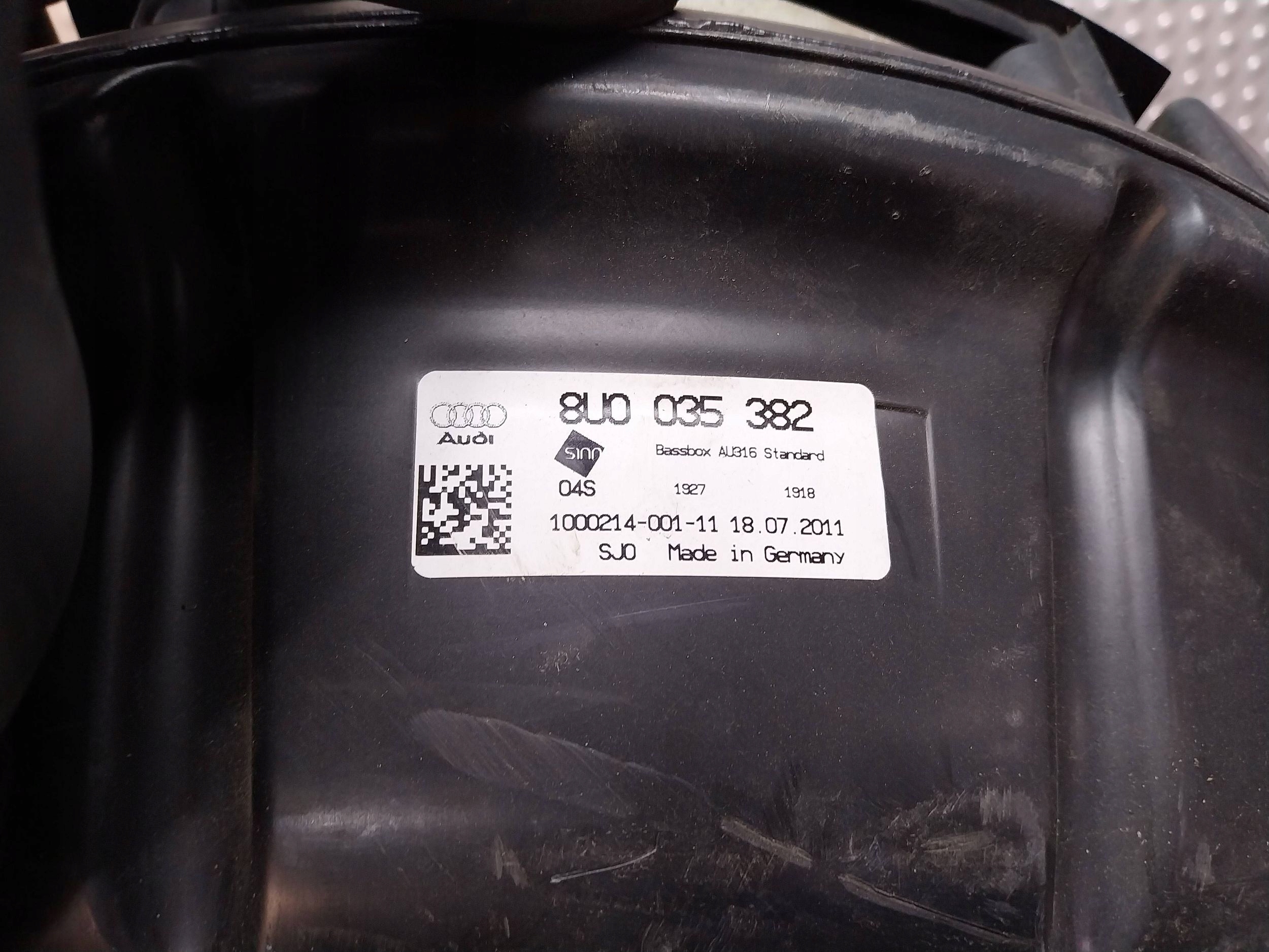 speaker NISKOTONOWY SUBWOOFER 8U0035382 AUDI Q3 8U0 LIFT