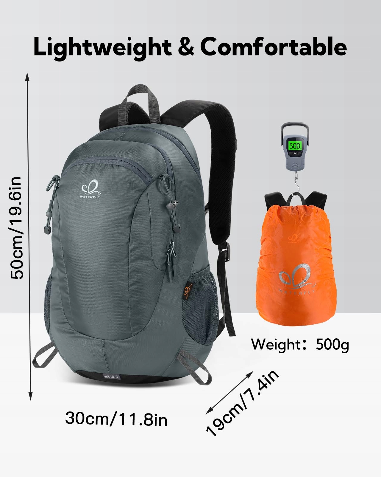 WATERFLY Plecak Turystyczny 30L Wodoodporny Trekkingowy Unisex — miniatura 4