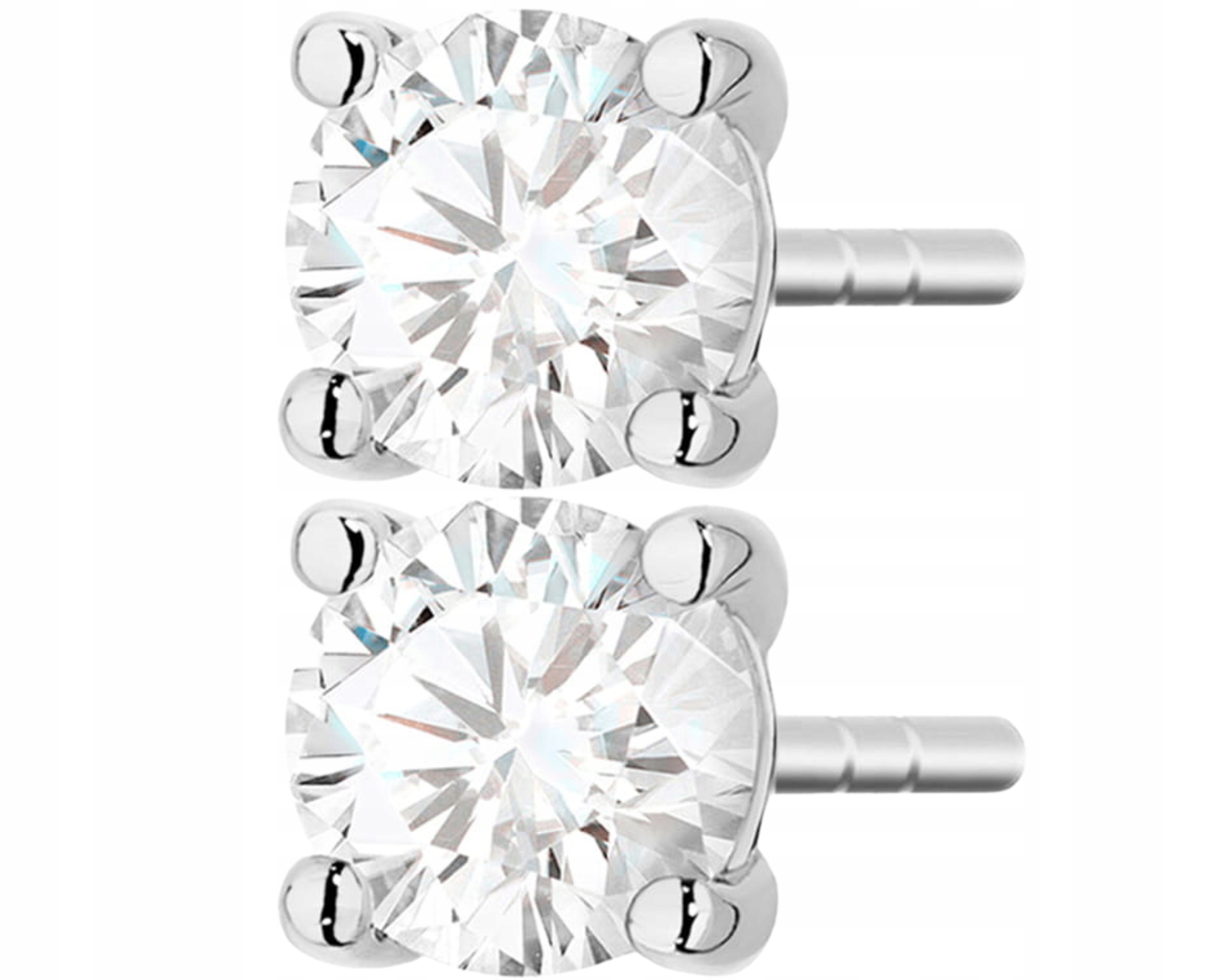 Náušnice z bílého zlata s diamanty laboratoře, Gravírování Dárek 585