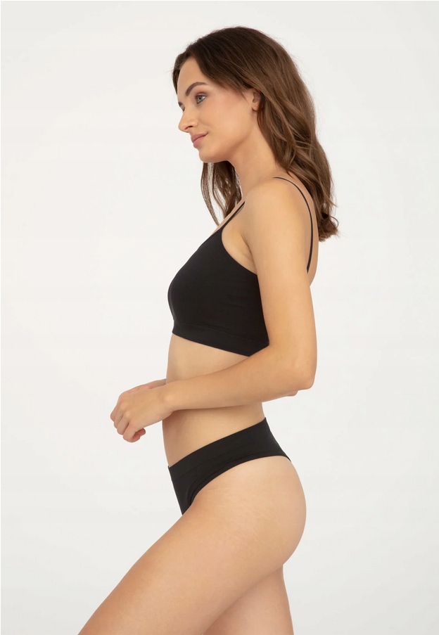 GATTA BEZSZWOWE SPORTOWE STRINGI SISI CZARNE M Kolekcja Sport String