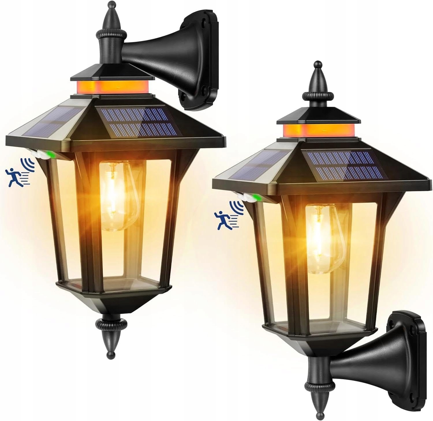 Lampa Solarna Led Z Czujnikiem Ruchu IP65 2SZT