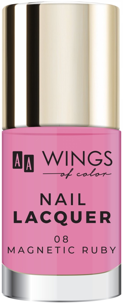 AA WINGS OF COLOR Nail Lacquer Lakier do paznokci 08 Magnetic Ruby 10 ml