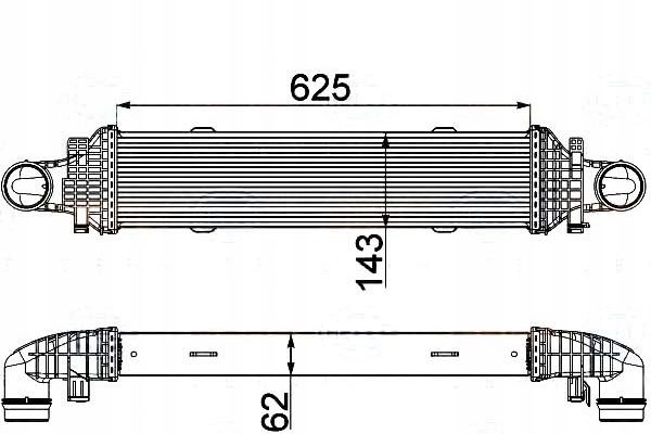 INTERCOOLER MERCEDES C-KLASA 07- BEHR HELLA Producent części Behr Hella Service