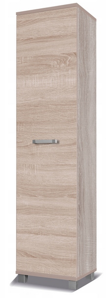 

Regał 50 cm zamknięty dąb sonoma drzwi +4 półki X1