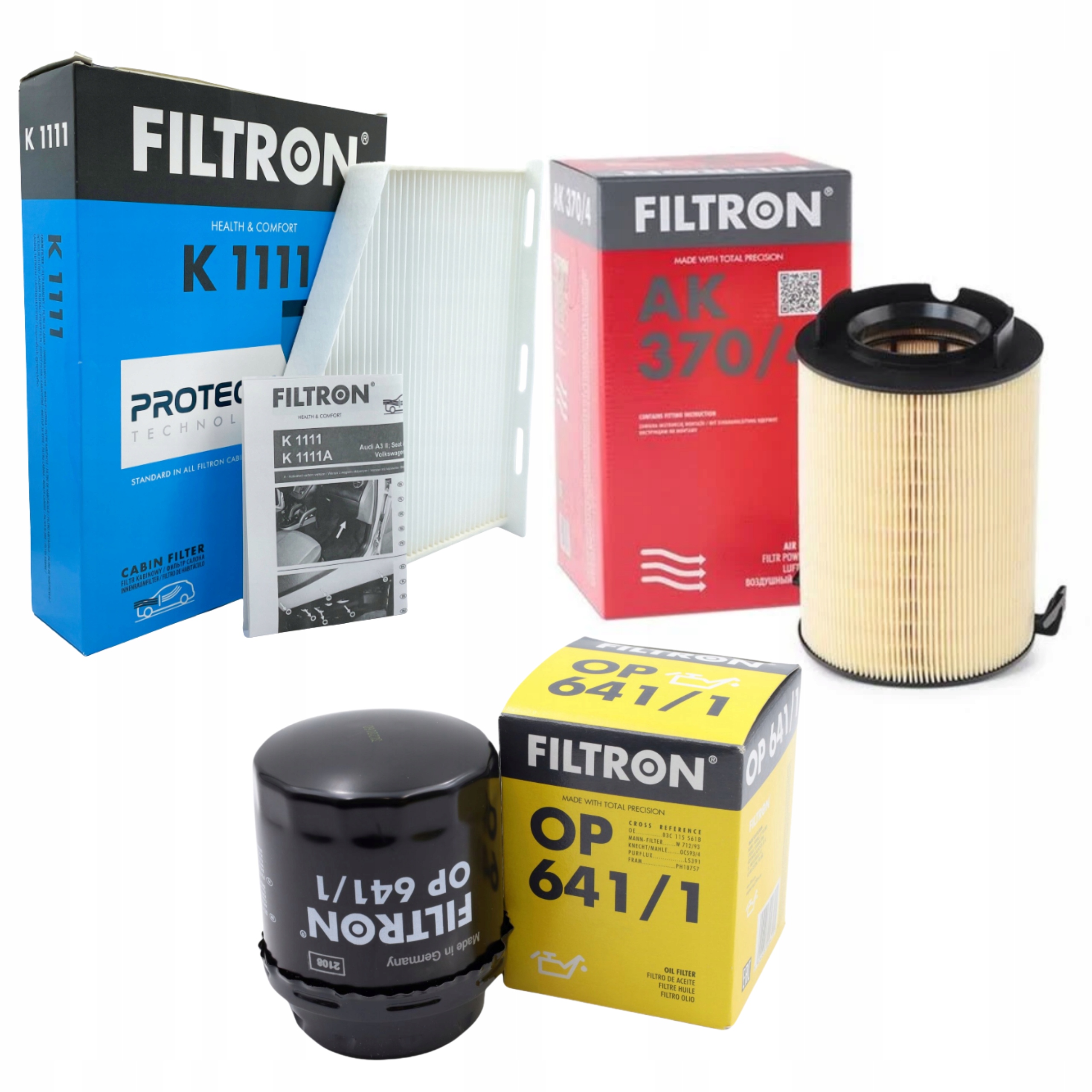 Komplet Filtrů Filtron Golf V 5 VI 6 Audi A3 8P Seat Leon 1.4 Tsi Tfsi
