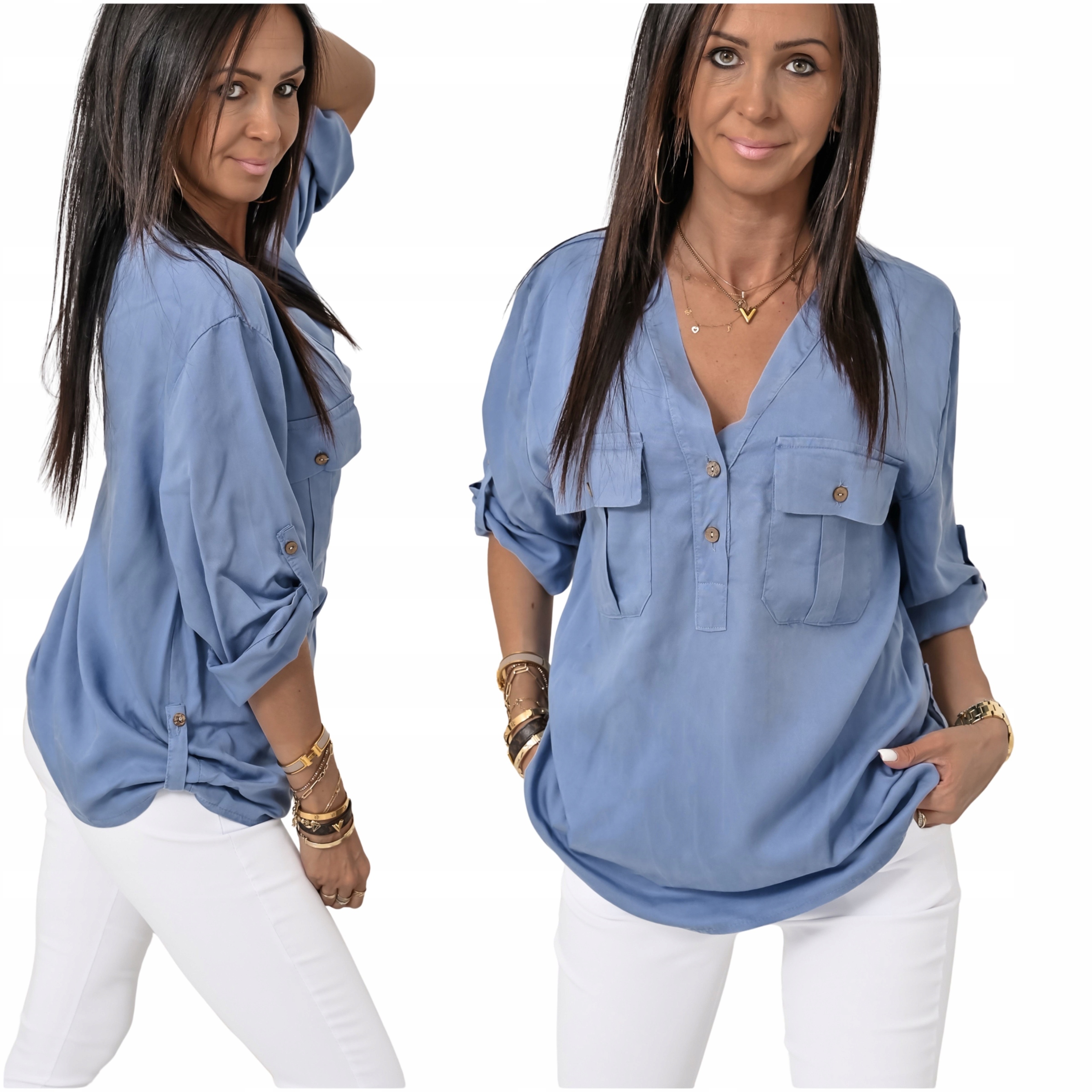 Koszulowa Bluzka Z Kieszeniami Sunflower! WZ.3