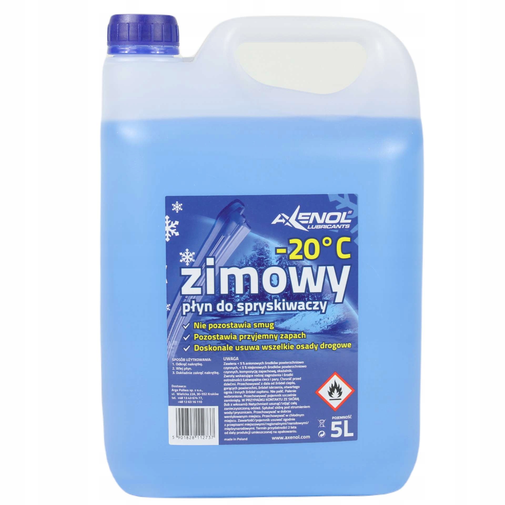 

Axenol Płyn Do Spryskiwaczy Zimowy -20* 5L