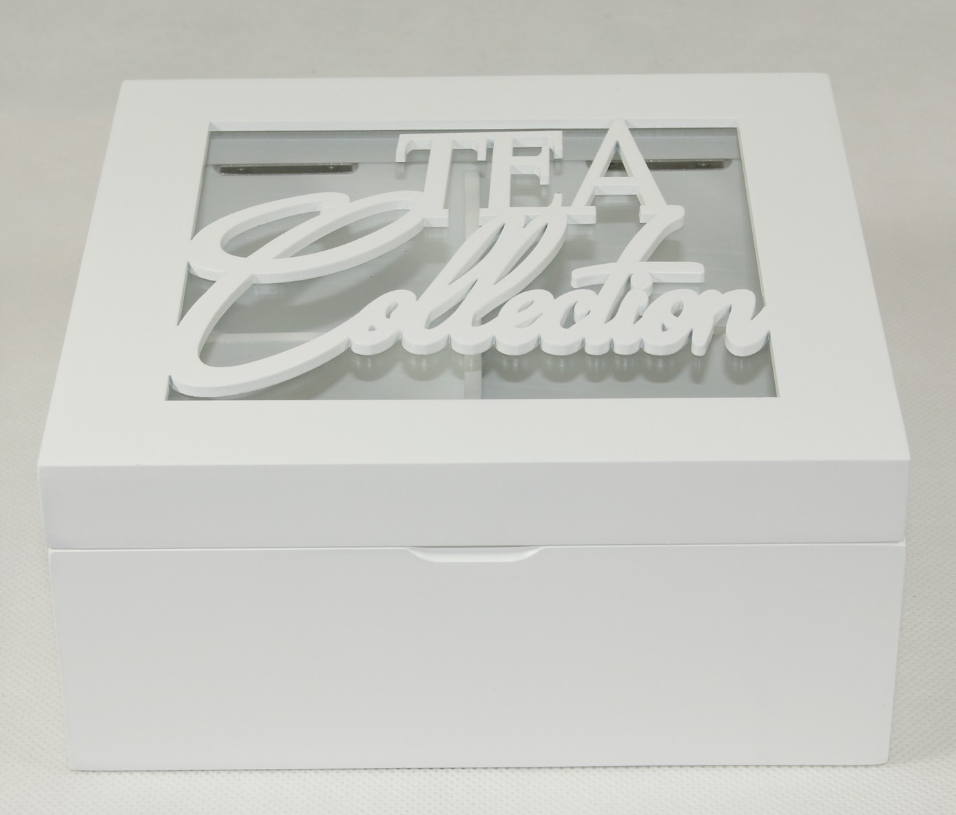 SKRZYNECZKA NA HERBATĘ, BIAŁA, DREWNIANA Wysokość 8 cm