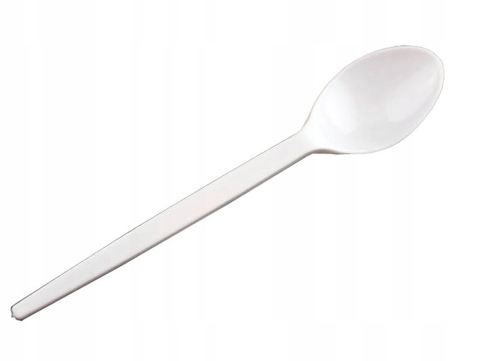 Łyżeczki jednorazowe plastikowe małe białe 100 szt