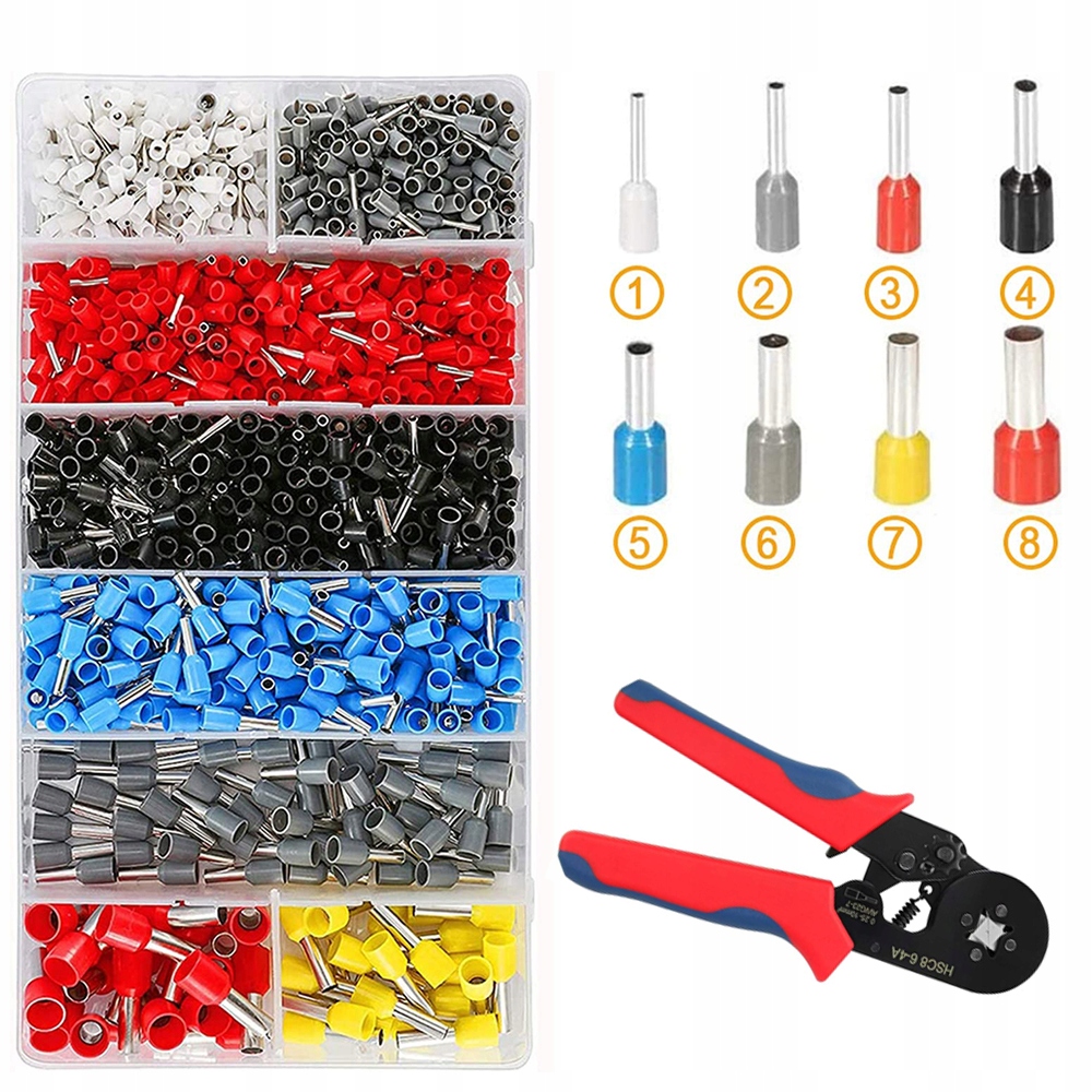 ZESTAW KONEKTORÓW IZOLOWANYCH 1200SZT Rodzaj zaciskarka