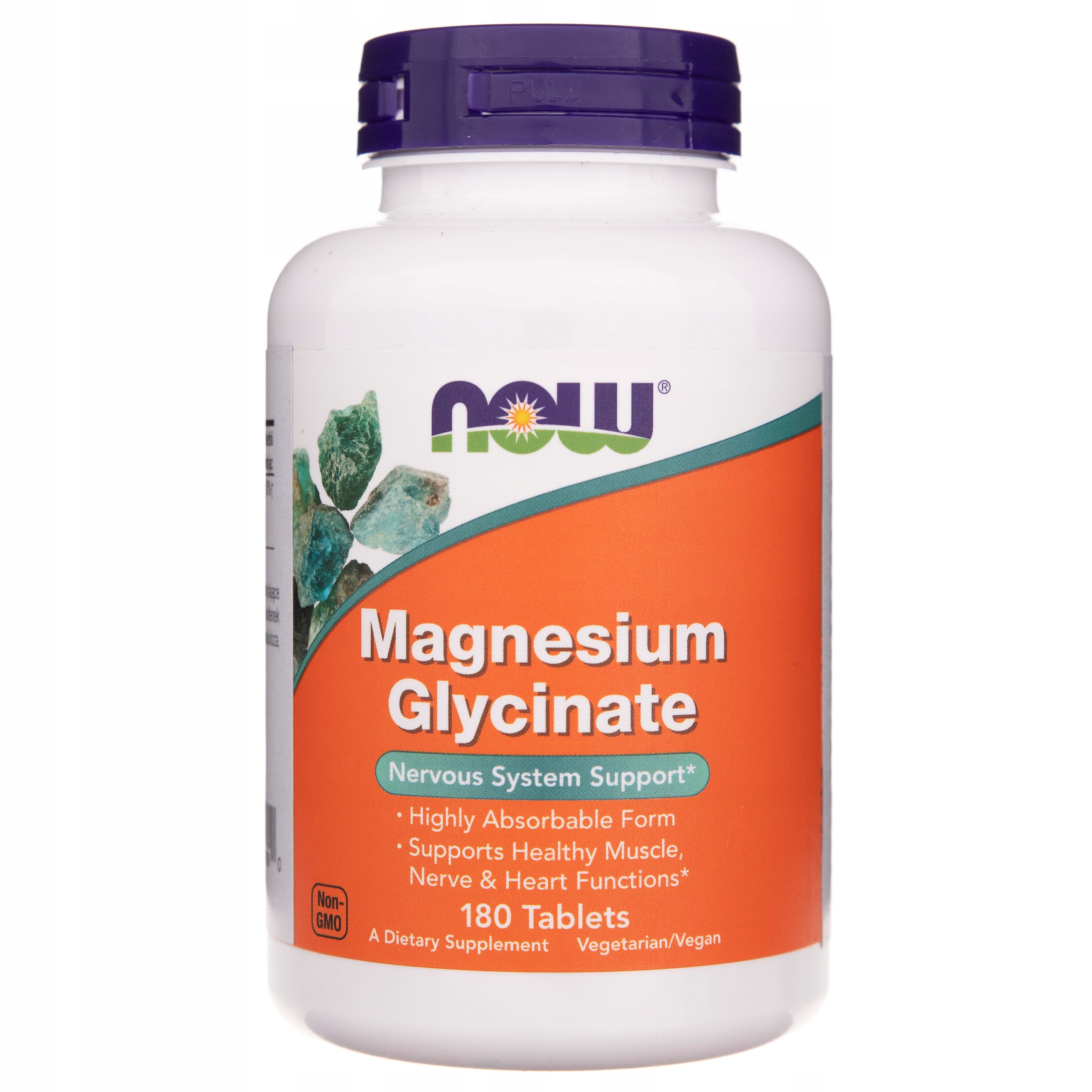 Now Magnez Glicynate 100mg Diglicynian Glicynian Magnezu Skurcze 180 tabl