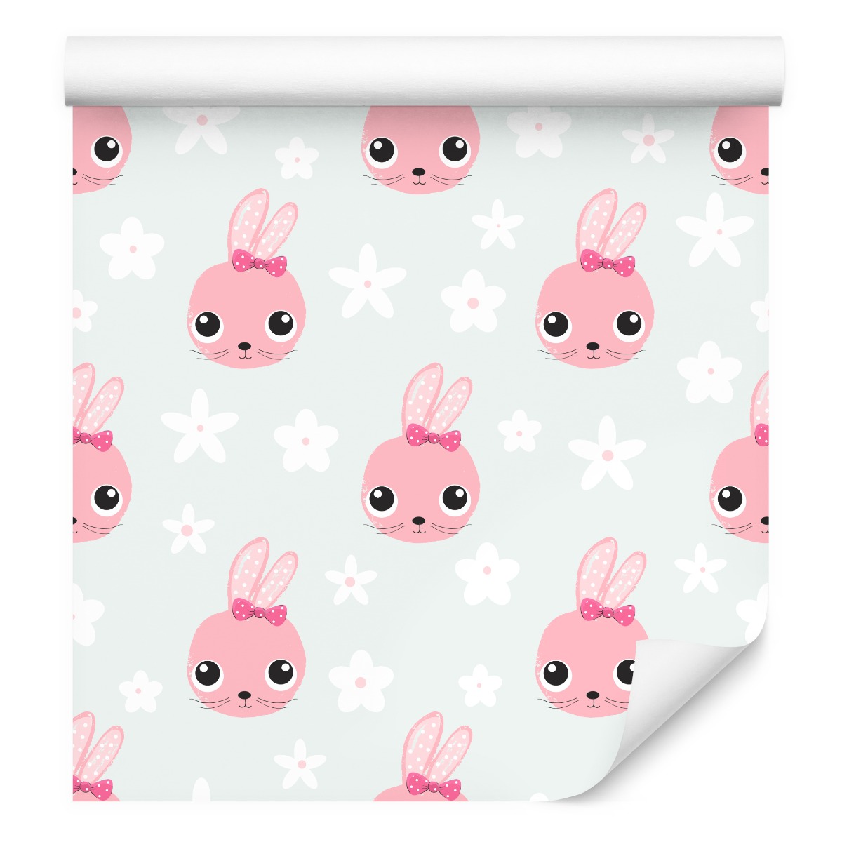 Tapeta Pro Dívky Králíčci Květiny Kokardky