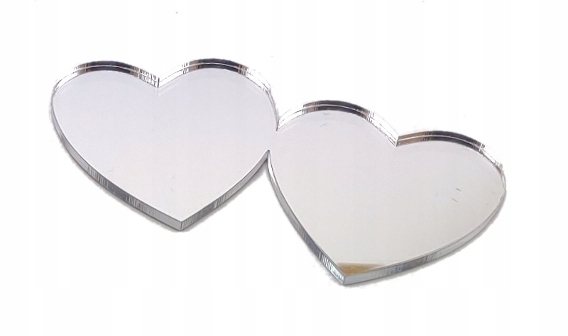 MDK Serce serca lustro srerbne ok 8x4,5cm
