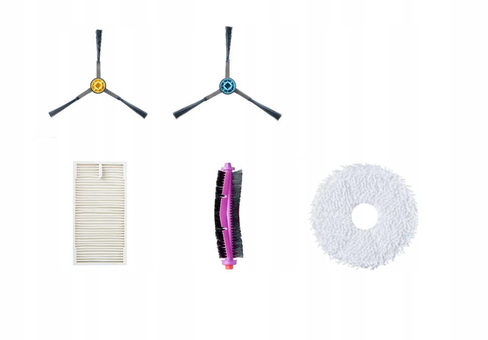 Midea Spare Parts Kit for V12: 6x Side brushes, 2x Roller brushes, 3x Hepa