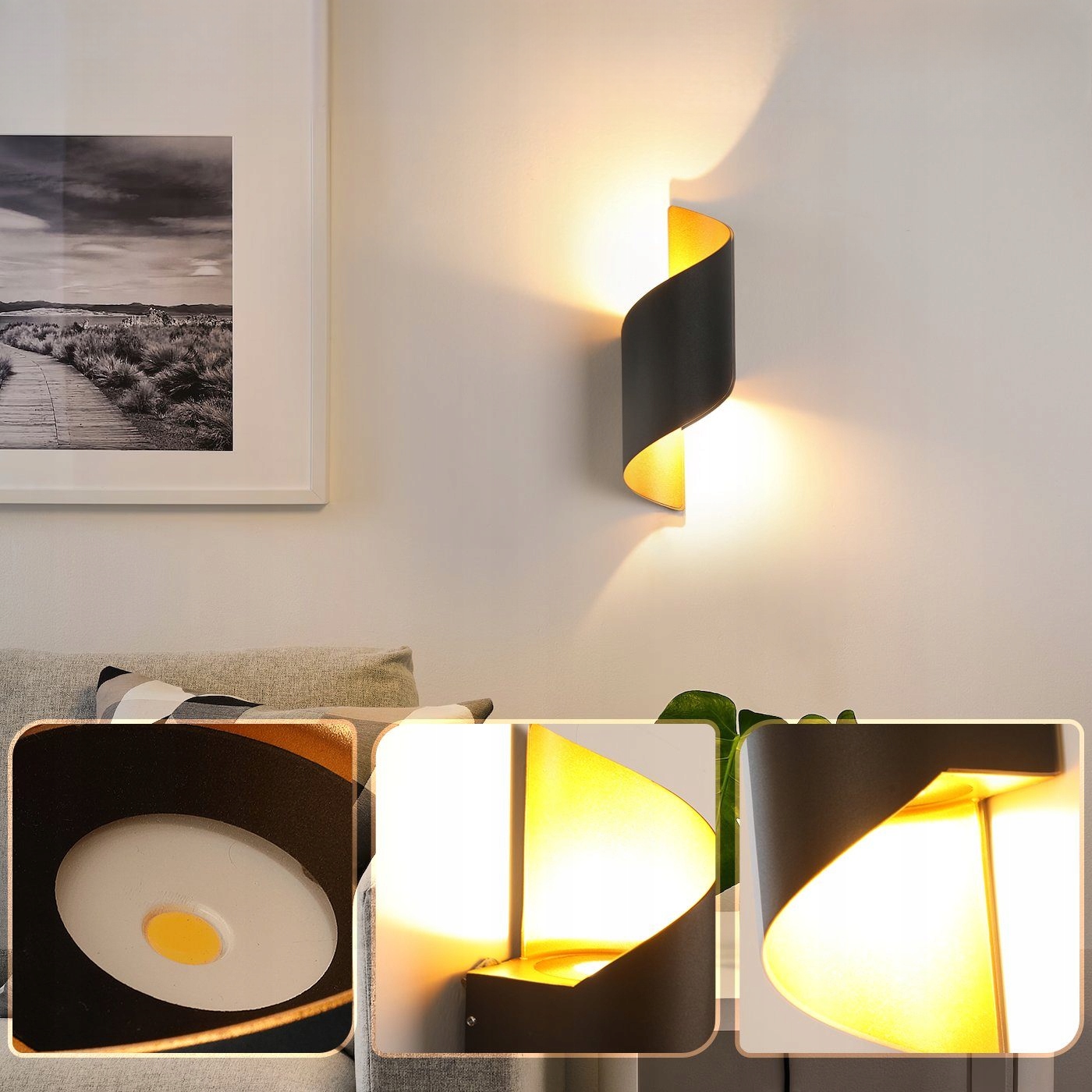 NOWOCZESNY KINKIET LED WEWNĄTRZ/NA ZEWNĄTRZ IP65 WODOODPORNY 10W Kolekcja Wall Lamp