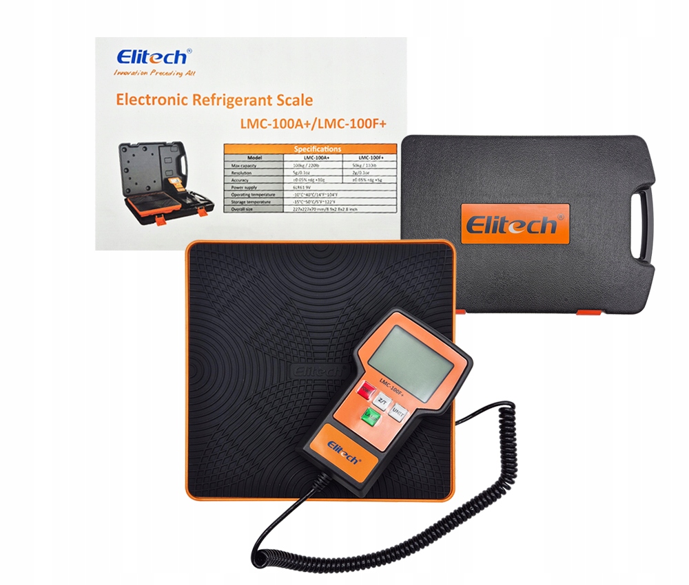 Hmotnosť Elitech LMC-100F+ chladiva 50 kg