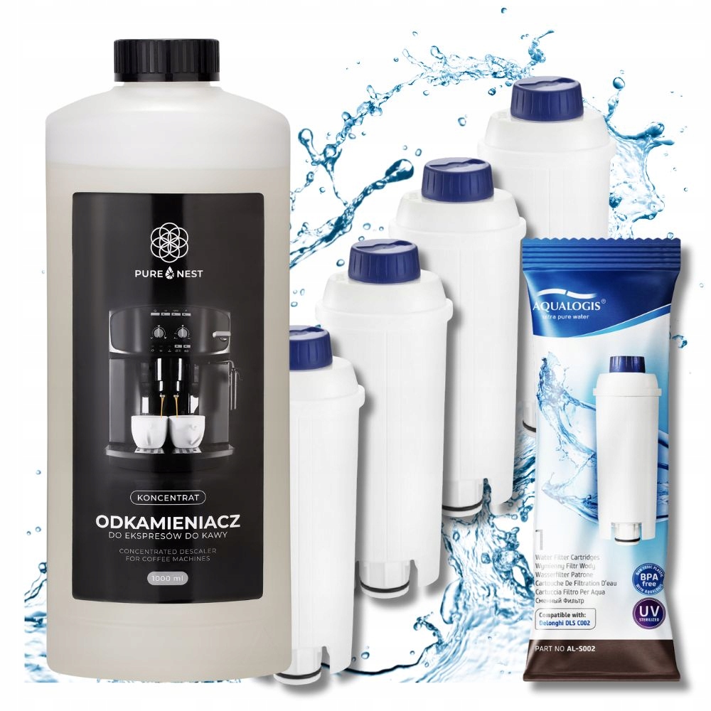 Filtr do Ekspresu Delonghi Aqualogis AL-S002 Zamiennik 4szt. Odkamieniacz