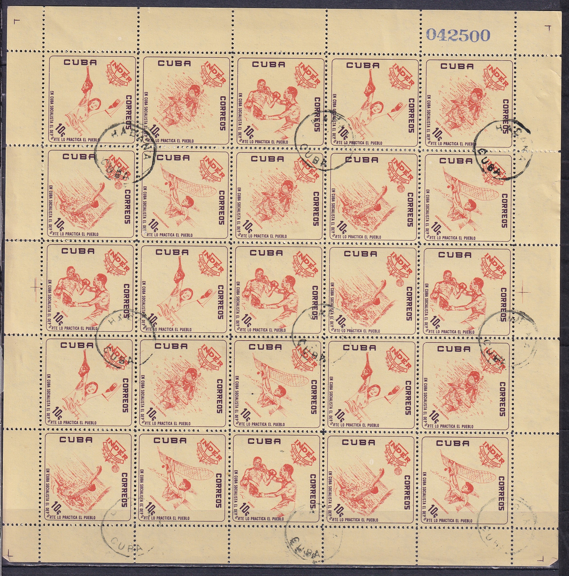 Kuba, Arkusz Mi 791-795, 1962r., B8447