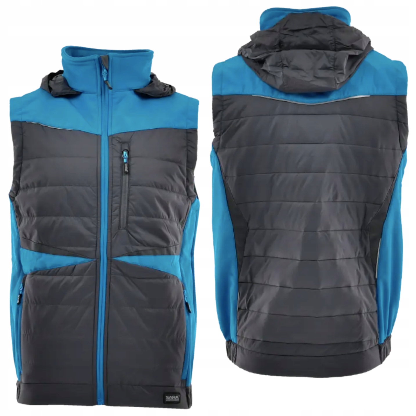 Bezrękawnik Roboczy Ocieplany Pikowany Z Kapturem Kamizelka Kurtka 3XL