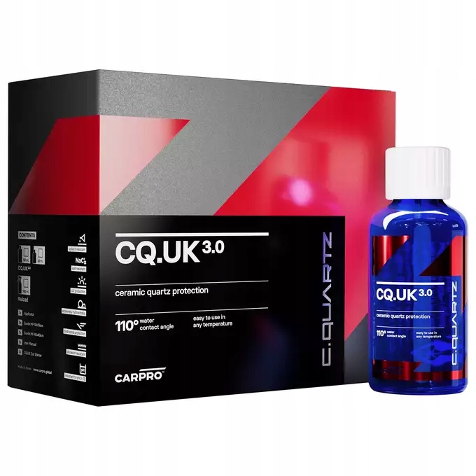CarPro CQuartz Uk Edition 3.0 ľahko aplikovateľná kremenná vrstva 50 ml