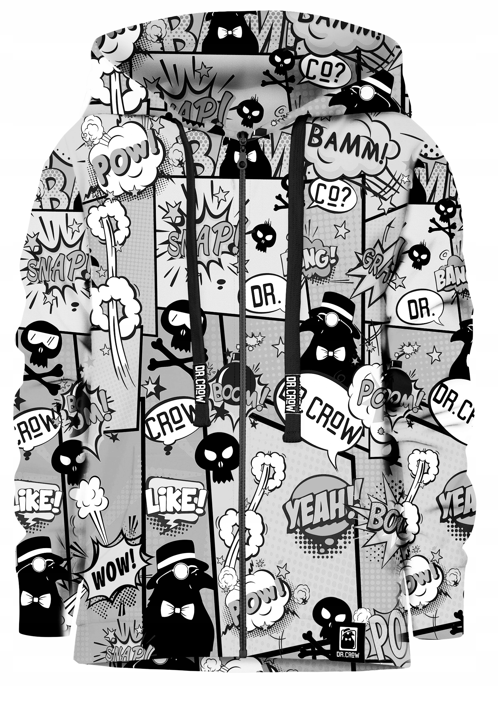 

Dziecięca Bluza Rozpinana Dr.crow Komiks Grey 134