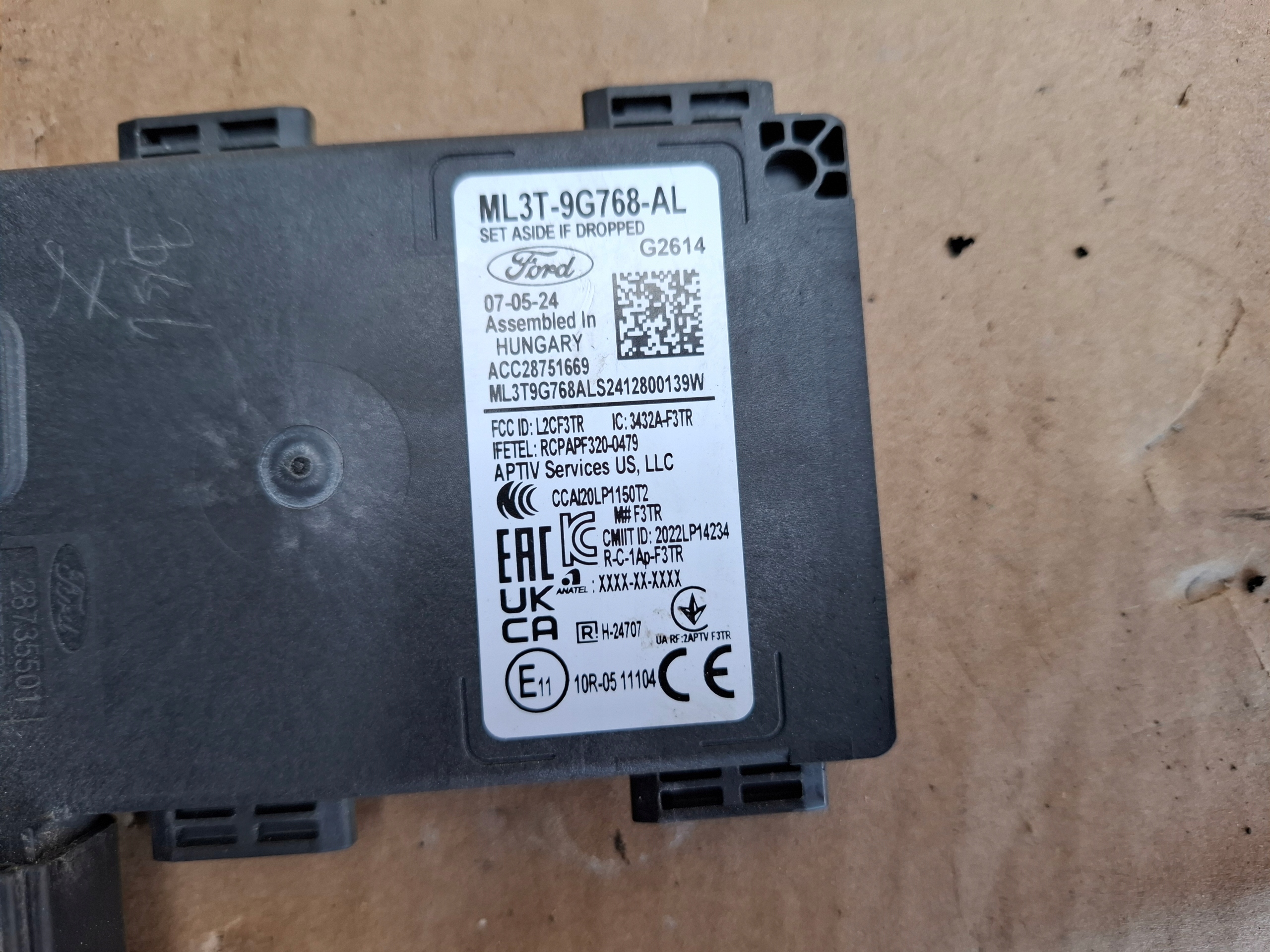 FORD KUGA MK3 III 2.5 LIFT RADAR SENSOR sensor PREDKOSCI ML3T-9G768-AL
