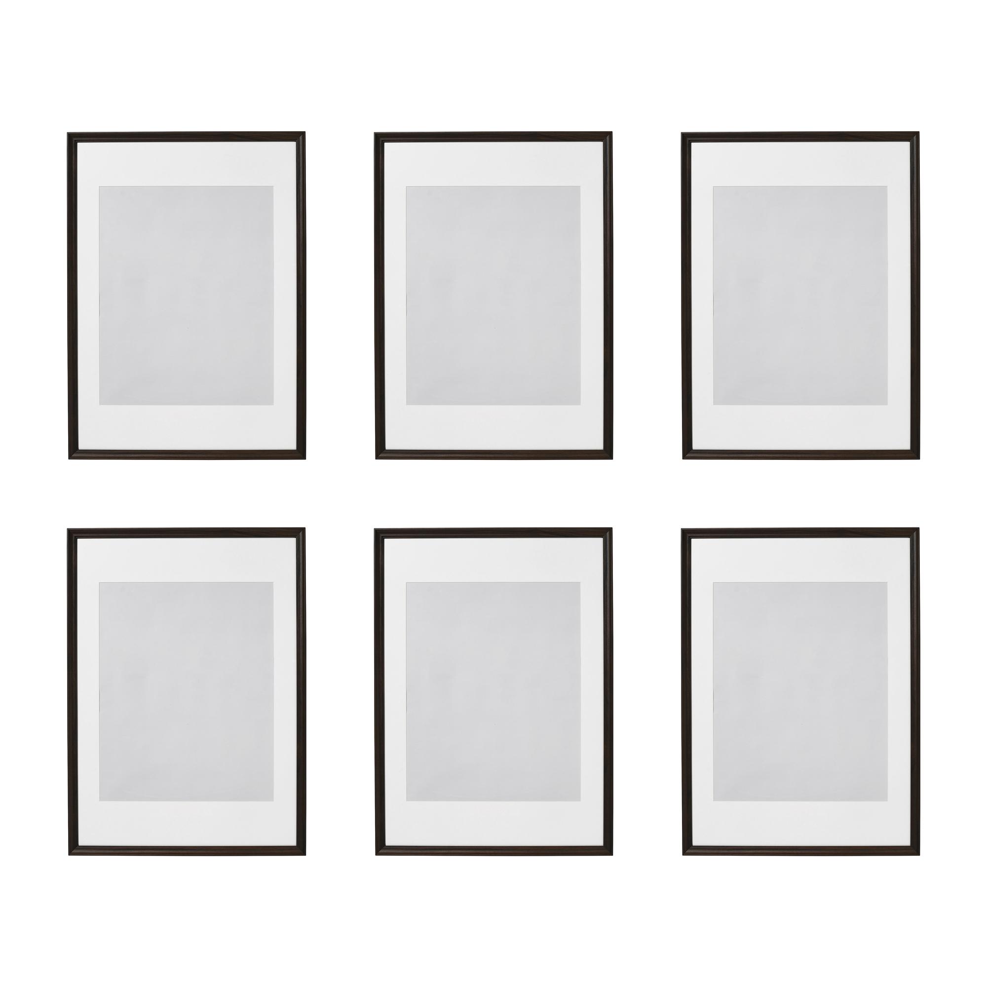 6 szt. Ramka na zdjęcia 50x70 cm ciemnobrązowa imitacja dębu