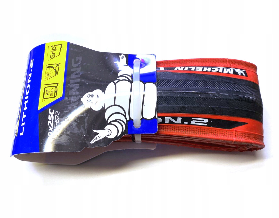 Michelin Lithion 2 700x25 opona zwijana szosa czerwona red