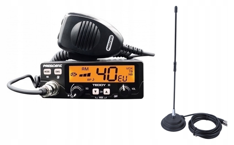 RADIO CB PRESIDENT TEDDY II ASC MALA ANTENA SUNKER