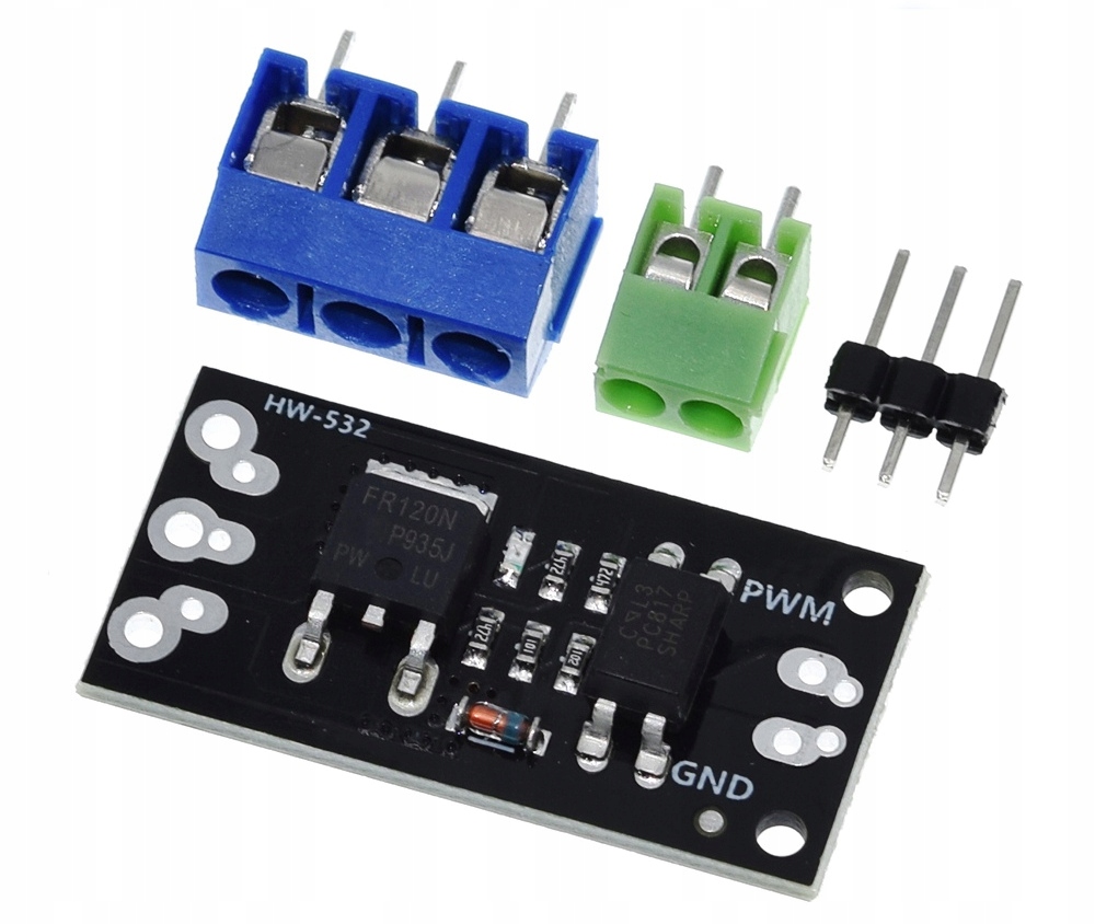 Moduł mosfet FR120N 100V 9A separacja optyczna