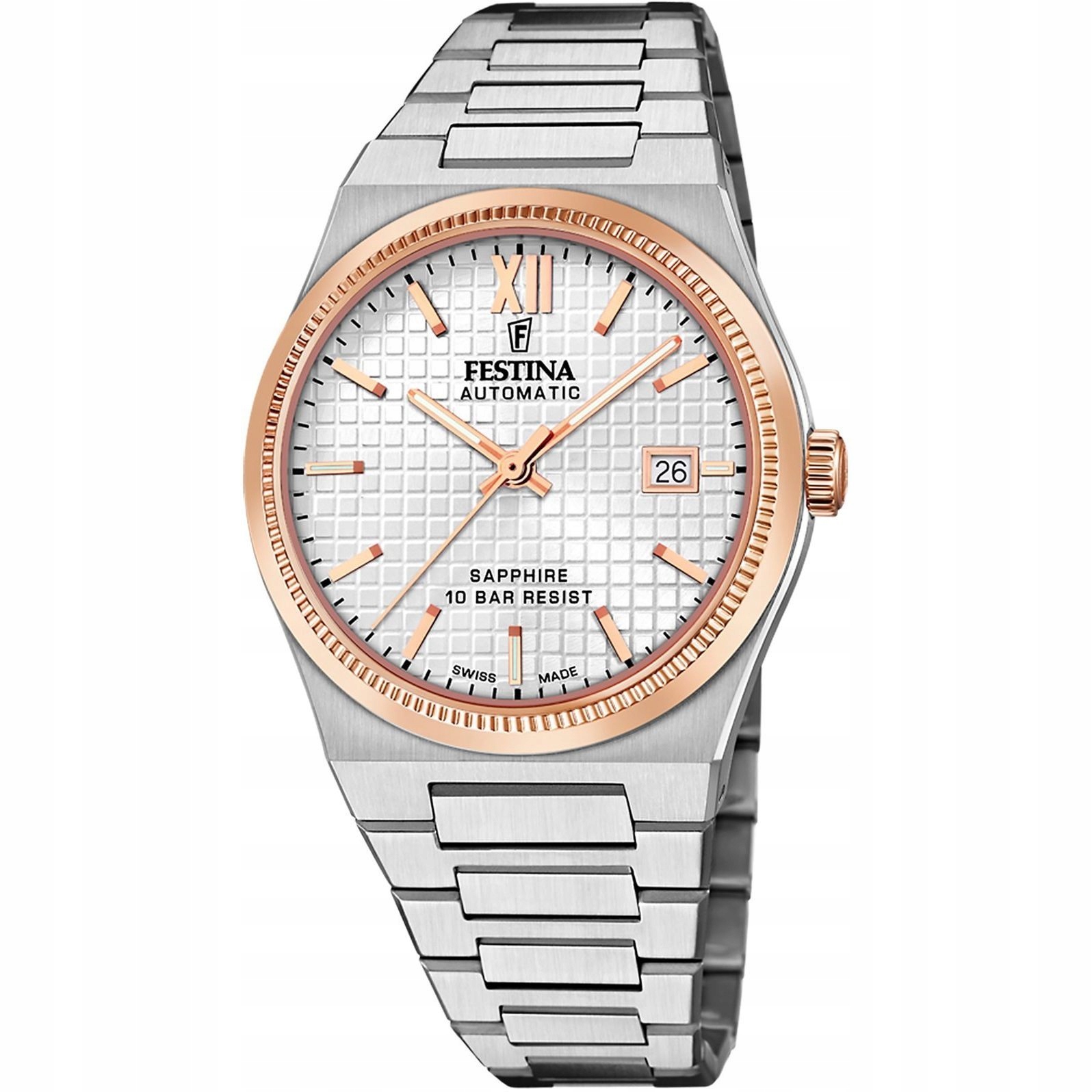 Festina Swiss Made 20030/1 Automatické hodinky se stříbrným ciferníkem
