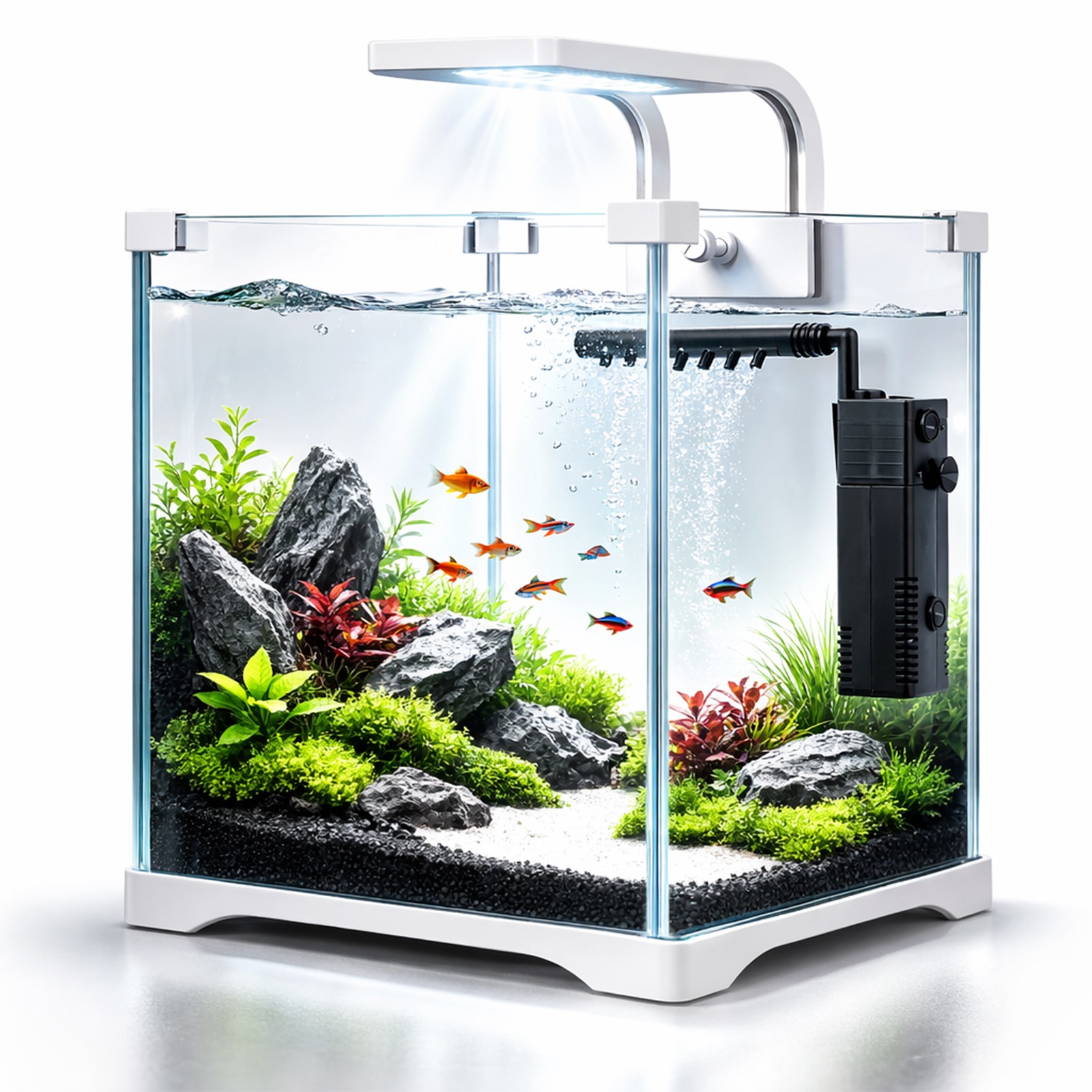 Levně Akvárium 20L Sada: Lampa Filtr Podstavec Kruger Meier Shrimp!On Pro 20