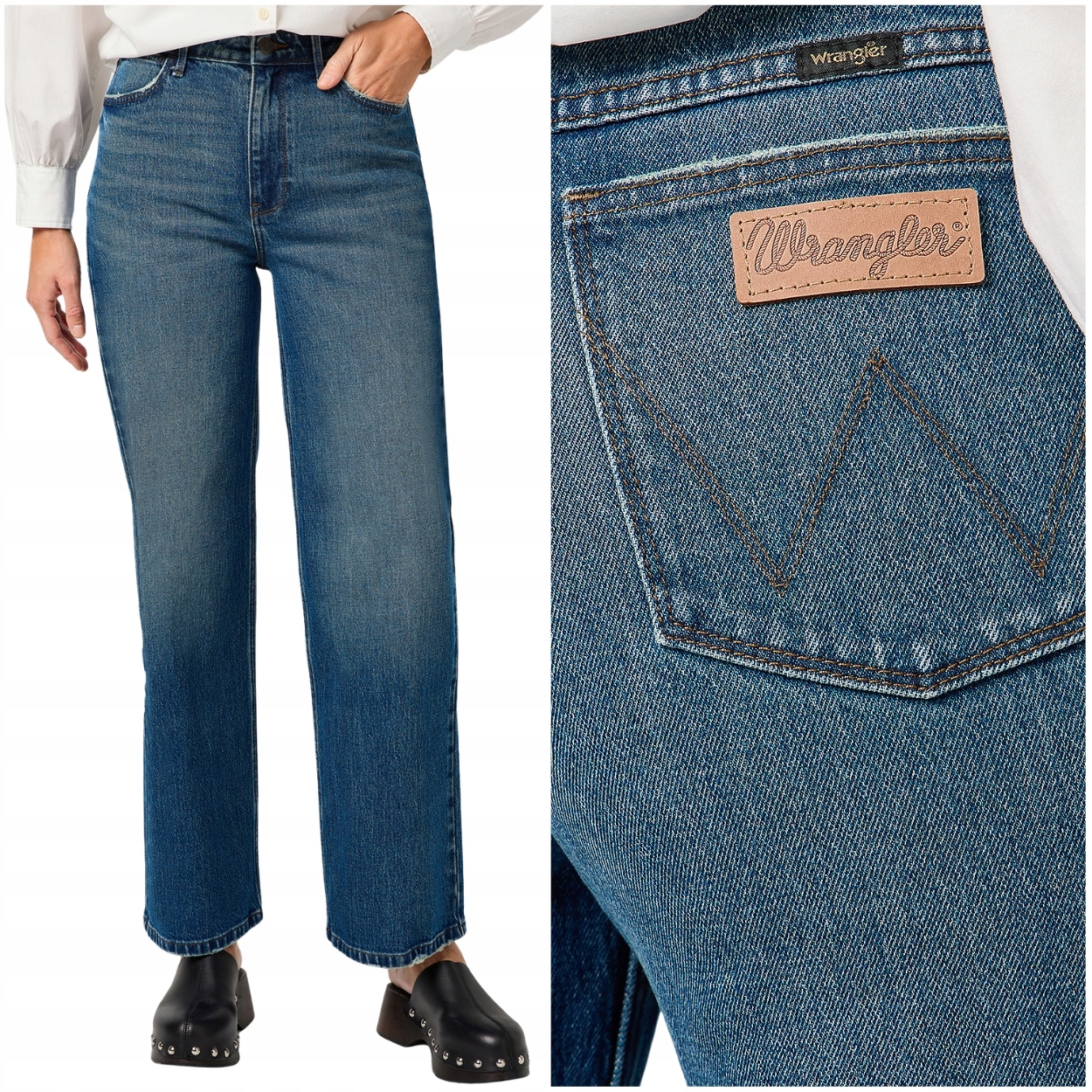 Wrangler Loose Straight volné vysoké dámské džínové kalhoty W27 L30