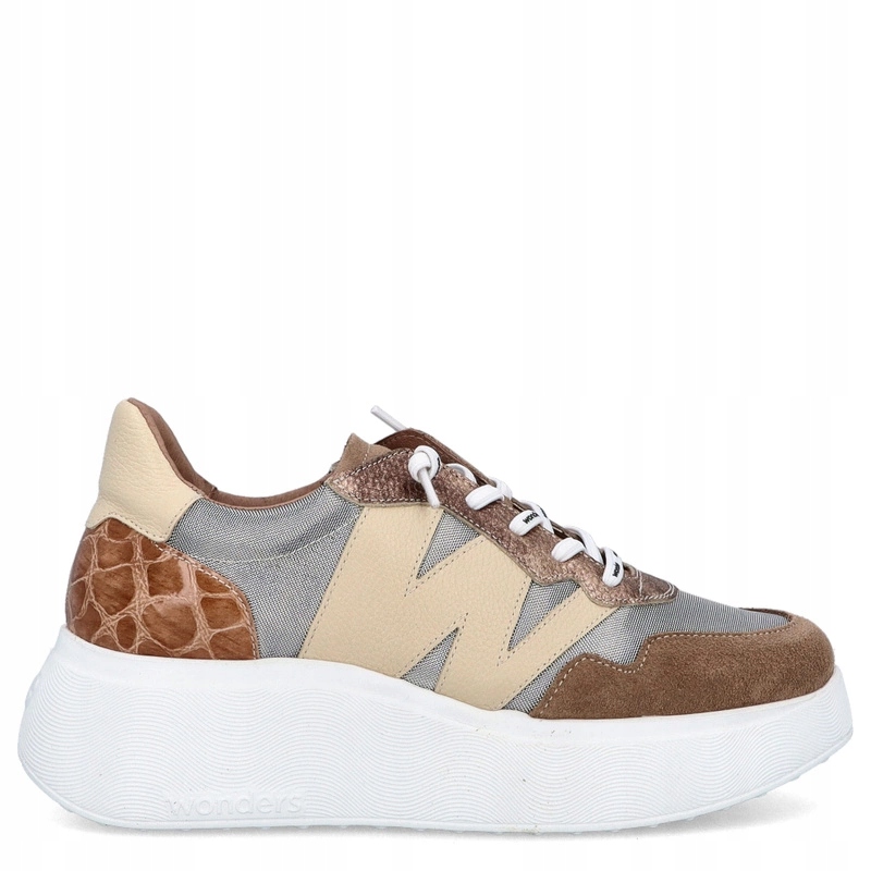 Lehké dámské tenisky Wonders A-3631 Béžové 40