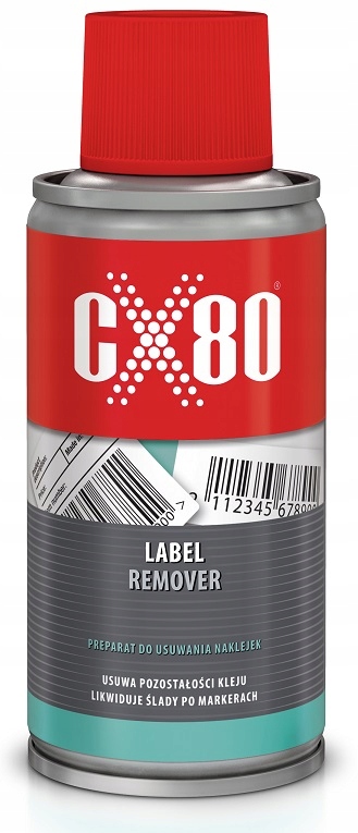 CX80 Label Remover Płyn spray do usuwania naklejek zmywacz kleju 150ml
